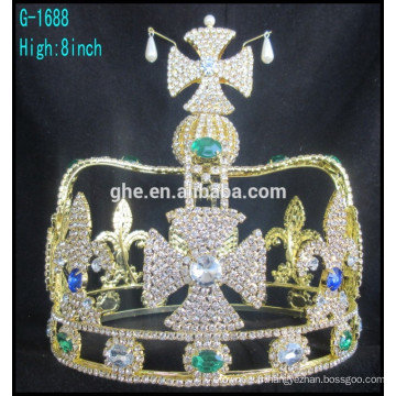 Couronne en forme de roi pleine couronne style nouveau tiare haute couronne pleine tiare